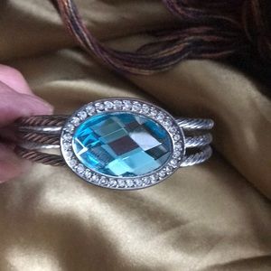 Silver Blue Stone Bracelet